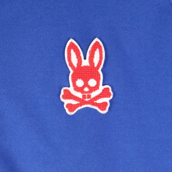 Psycho Bunny Blue Performance Jacket with Rainbow Stripes - Picture 3 of 11